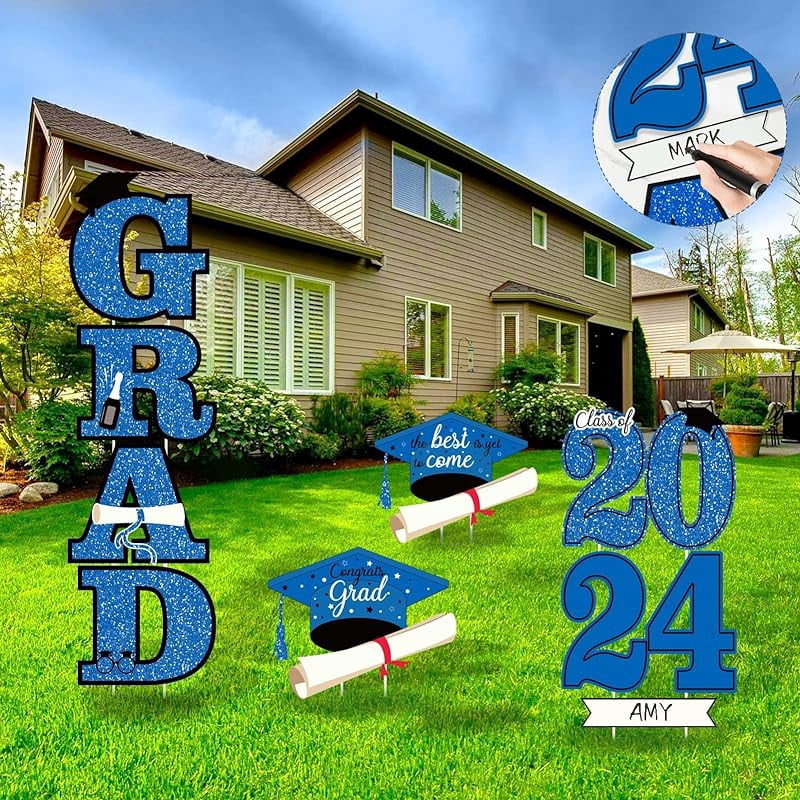 Blue Gold Graduation Party Outdoor Decoration Class Of 2024 2024 blue-gold-graduation-party-outdoor-decoration-class-of-2024-2024