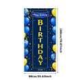thumbnail image 1 of Blue and Gold Happy Birthday Banner with Balloon Star Elements Party Decoration Backdrop for Birthday Party Celebrations Photography Props Party Supplies, 1 of 7