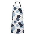 thumbnail image 1 of Blue Gold Hexagon Marble Apron-Garden Aprons for Women with Pockets-Cotton Linen Waterproof Kitchen Cooking Gardening Aprons Adjustable for Kitchen,Cooking,BBQ and Salon 33x27 Inch, 1 of 7