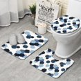 thumbnail image 1 of Blue Gold Hexagon Marble Bathroom Rugs Sets 3 Piece,Toilet Cover Set,Absorbent Non Slip Bathroom Mats Sets with U-Shaped Contour Rug Toilet Rug Set, 1 of 5