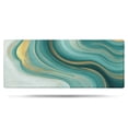 thumbnail image 1 of Blue and Gold Marble Flow Veins Pattern Bathroom Rugs Mat,Non Slip Microfiber Bathroom Rug,Rubber Backing,Soft Bathroom Mats for Bathroom Floor,Tub and Shower,60x24in(150x60cm), 1 of 5
