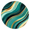thumbnail image 1 of Blue and Gold Marble Glitter Streaks Pattern Round Fitted Tablecloth with Elastic Edge,Dining Table Cover Waterproof,Outdoor Round Tablecloth for Camping,Dining,Indoor and Outdoor, 1 of 7