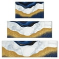 thumbnail image 1 of Blue and Gold Marble Glitter Waves Pattern Kitchen Rugs Sets Of 3,Kitchen Runner Rugs Non Skid Washable,Decorative Kitchen Floor Mats for Kitchen,Sink,Laundry,17"x30"+ 17"x47" + 17"x59", 1 of 6
