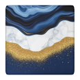 thumbnail image 1 of Blue and Gold Marble Glitter Waves Pattern Square Fitted Tablecloth with Elastic Edge,Square Table Cover,Washable Elastic Table Cover for Home Kitchen Party Decor 36"x36", 1 of 6