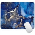 thumbnail image 1 of Blue Gold Marble Mouse Pad, Gaming Mouse Mat with Design, Square Waterproof Mouse Pad Non-Slip Rubber Base MousePads for Office Home Laptop Travel, 9.5"x7.9"x0.12" Inch, 1 of 4