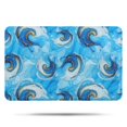thumbnail image 1 of Blue Gold Marble Pattern Bathroom Rugs Mat,Non Slip Microfiber Bathroom Rug,Rubber Backing,Soft Bathroom Mats for Bathroom Floor,Tub and Shower,17x27in(43x68cm), 1 of 4