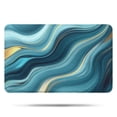 thumbnail image 1 of Blue Gold Marble Pattern Bathroom Rugs Mat,Non Slip Microfiber Bathroom Rug,Rubber Backing,Soft Bathroom Mats for Bathroom Floor,Tub and Shower,17x27in(43x68cm), 1 of 5