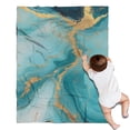 thumbnail image 1 of Blue Gold Marble Pattern Blanket,Comfortable Soft Flannel Throw Blanket,All Season,Warm Lightweight Blankets for Sofa Bed Couch Living Room Chair,30"x40", 1 of 4