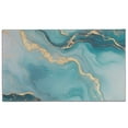 thumbnail image 1 of Blue Gold Marble Pattern Door Rugs,Washable Non Slip Door Mats Indoor,Decorative Door Mats,Entry Mat Indoor for Entrance,Bedroom,Kitchen,Bathroom,17"x30", 1 of 6