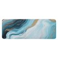 thumbnail image 1 of Blue Gold Marble Pattern Kitchen Rug Mat,Kitchen Runner Rugs Non Skid Washable,Decorative Kitchen Floor Mats for Kitchen,Sink,Laundry,17"x47.2", 1 of 7