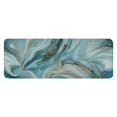 thumbnail image 1 of Blue Gold Marble Pattern Kitchen Rug Mat,Kitchen Runner Rugs Non Skid Washable,Decorative Kitchen Floor Mats for Kitchen,Sink,Laundry,17"x47.2", 1 of 7