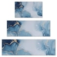 thumbnail image 1 of Blue Gold Marble Pattern Kitchen Rugs Sets Of 3,Kitchen Runner Rugs Non Skid Washable,Decorative Kitchen Floor Mats for Kitchen,Sink,Laundry,17"x30"+ 17"x47" + 17"x59", 1 of 6