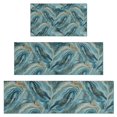 thumbnail image 1 of Blue Gold Marble Pattern Kitchen Rugs Sets Of 3,Kitchen Runner Rugs Non Skid Washable,Decorative Kitchen Floor Mats for Kitchen,Sink,Laundry,17"x30"+ 17"x47" + 17"x59", 1 of 6