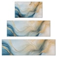 thumbnail image 1 of Blue Gold Marble Pattern Kitchen Rugs Sets Of 3,Kitchen Runner Rugs Non Skid Washable,Decorative Kitchen Floor Mats for Kitchen,Sink,Laundry,17"x30"+ 17"x47" + 17"x59", 1 of 6