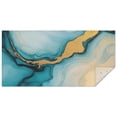 thumbnail image 1 of Blue Gold Marble Pattern Rectangle Tablecloth 60"x120",Waterproof Polyester Rectangle Table Cloth, Wipeable Spillproof Polyester Tablecloth for Dining, Camping, Indoor and Outdoor, 1 of 6