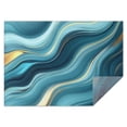 thumbnail image 1 of Blue Gold Marble Pattern Rectangle Tablecloth 60"x84",Waterproof Polyester Rectangle Table Cloth, Wipeable Spillproof Polyester Tablecloth for Dining, Camping, Indoor and Outdoor, 1 of 5