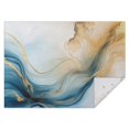 thumbnail image 1 of Blue Gold Marble Pattern Rectangle Tablecloth 60"x84",Waterproof Polyester Rectangle Table Cloth, Wipeable Spillproof Polyester Tablecloth for Dining, Camping, Indoor and Outdoor, 1 of 5