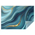 thumbnail image 1 of Blue Gold Marble Pattern Rectangle Tablecloth 60"x84",Waterproof Polyester Rectangle Table Cloth, Wipeable Spillproof Polyester Tablecloth for Dining, Camping, Indoor and Outdoor, 1 of 5