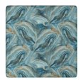 thumbnail image 1 of Blue Gold Marble Pattern Square Fitted Tablecloth with Elastic Edge,Square Table Cover,Washable Elastic Table Cover for Home Kitchen Party Decor 36"x36", 1 of 6