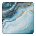 thumbnail image 1 of Blue Gold Marble Pattern Square Fitted Tablecloth with Elastic Edge,Square Table Cover,Washable Elastic Table Cover for Home Kitchen Party Decor 36"x36", 1 of 6