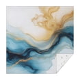 thumbnail image 1 of Blue Gold Marble Pattern Square Tablecloth,Waterproof Square Table Cover,Wipeable Spillproof Washable Table Cover for Home Kitchen Party Decor 42"X42"(107x107cm), 1 of 6