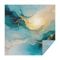 thumbnail image 1 of Blue Gold Marble Pattern Square Tablecloth,Waterproof Square Table Cover,Wipeable Spillproof Washable Table Cover for Home Kitchen Party Decor 60"x60"(152x152cm), 1 of 6