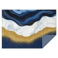 thumbnail image 1 of Blue and Gold Marble Glitter Waves Pattern Rectangle Tablecloth 60"x84",Waterproof Polyester Rectangle Table Cloth, Wipeable Spillproof Polyester Tablecloth for Dining, Camping, Indoor and Outdoor, 1 of 5