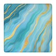 thumbnail image 1 of Blue and Gold Marble Shimmer Streaks Pattern Square Fitted Tablecloth with Elastic Edge,Square Table Cover,Washable Elastic Table Cover for Home Kitchen Party Decor 36"x36", 1 of 6