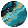 thumbnail image 1 of Blue and Gold Marble Sparkle Waves Pattern Round Fitted Tablecloth with Elastic Edge,Dining Table Cover Waterproof,Outdoor Round Tablecloth for Camping,Dining,Indoor and Outdoor, 1 of 7