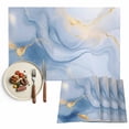 thumbnail image 1 of Blue Gold Marble Textured Placemat of 1 PC, Watercolor Abstract Modern Art Table Mats Washable Heat-Resistant Non-Slip Place Mats for Kitchen Dinner Table Indoor Outdoor Decor,13x19 Inch, 1 of 9