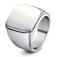 thumbnail image 1 of Blue/Gold/Silver/Black Wedding Band Rings Men's 18mm Titanium Steel Ring Sz 7-13, 1 of 9