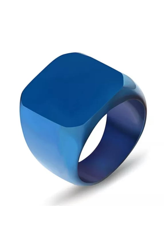 Blue/Gold/Silver/Black Wedding Band Rings Men's 18mm Titanium Steel Ring Sz 7-13