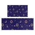 thumbnail image 1 of Blue Gold Sun Moon Pattern Kitchen Rugs Sets Of 2,Anti Fatigue Kitchen Mat Rugs Non Slip Washable,Decorative Kitchen Floor Mats for Kitchen,Sink,Laundry,17"x30"+17"x47", 1 of 7
