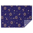 thumbnail image 1 of Blue Gold Sun Moon Pattern Rectangle Tablecloth 60"x84",Waterproof Polyester Rectangle Table Cloth, Wipeable Spillproof Polyester Tablecloth for Dining, Camping, Indoor and Outdoor, 1 of 5