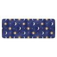 thumbnail image 1 of Blue Gold Sun Moon Star Pattern Kitchen Rug Mat,Kitchen Runner Rugs Non Skid Washable,Decorative Kitchen Floor Mats for Kitchen,Sink,Laundry,17"x47.2", 1 of 7