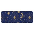 thumbnail image 1 of Blue Gold Sun Moon Star Pattern Kitchen Rug Mat,Kitchen Runner Rugs Non Skid Washable,Decorative Kitchen Floor Mats for Kitchen,Sink,Laundry,17"x47.2", 1 of 7