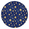 thumbnail image 1 of Blue Gold Sun Moon Star Zodiac Pattern Round Fitted Tablecloth with Elastic Edge,Dining Table Cover Waterproof,Outdoor Round Tablecloth for Camping,Dining,Indoor and Outdoor, 1 of 7