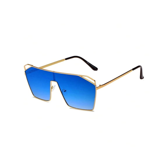 Blue & Gold Sunglasses - Vibrant Tone UV Protection Summer Beach Outdoor Shades