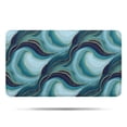 thumbnail image 1 of Blue Gold Wave Marble Pattern Bathroom Rugs Mat,Non Slip Microfiber Bathroom Rug,Rubber Backing,Soft Bathroom Mats for Bathroom Floor,Tub and Shower,17x30in(43x75cm), 1 of 5