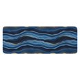 thumbnail image 1 of Blue Gold Wave Marble Pattern Kitchen Rug Mat,Kitchen Runner Rugs Non Skid Washable,Decorative Kitchen Floor Mats for Kitchen,Sink,Laundry,17"x47.2", 1 of 7