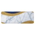 thumbnail image 1 of Blue Gold Wave Marble Pattern Kitchen Rug Mat,Kitchen Runner Rugs Non Skid Washable,Decorative Kitchen Floor Mats for Kitchen,Sink,Laundry,17"x47.2", 1 of 7