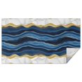 thumbnail image 1 of Blue Gold Wave Marble Pattern Rectangle Tablecloth 60"x102",Waterproof Polyester Rectangle Table Cloth, Wipeable Spillproof Polyester Tablecloth for Dining, Camping, Indoor and Outdoor, 1 of 6