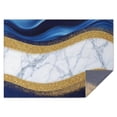 thumbnail image 1 of Blue Gold Wave Marble Pattern Rectangle Tablecloth 60"x84",Waterproof Polyester Rectangle Table Cloth, Wipeable Spillproof Polyester Tablecloth for Dining, Camping, Indoor and Outdoor, 1 of 5