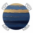 thumbnail image 1 of Blue Gold Wave Round Tablecloth for 36-44 Inch Tables, Fitted Table Cover with Elastic Edge, Summer Coastal Ocean Stripe Waterproof Outdoor Table Cloth Protector for Patio Garden Dinner Picnic, 1 of 9