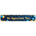 thumbnail image 1 of Blue Gold White Balloon Decorated Appreciation Banner Background, Party Supplies for Thank You Events Appreciation Parties Customer Appreciation Functions and Employee Recognition Celebrations, 1 of 8