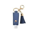 thumbnail image 1 of Blue Goldtone Tassel Hand Sanitizer Keychain With Empty Bottle, 1 of 1
