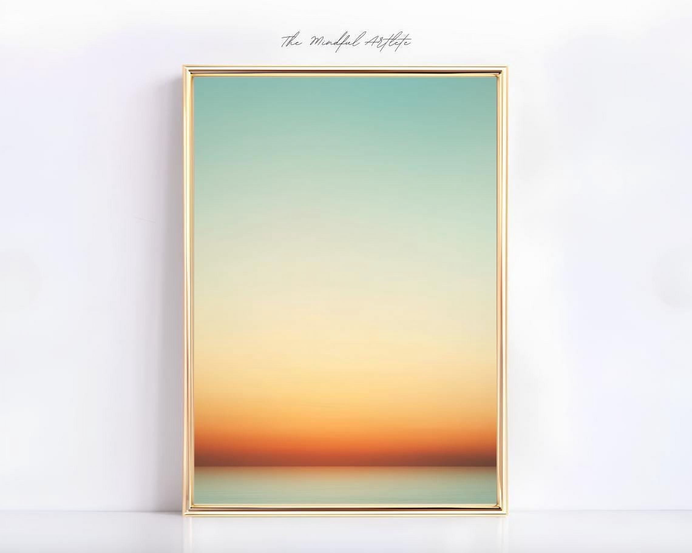 Blue Gradient Abstract Sky Pastel Rothko Style Water Sunset Minimalist ...
