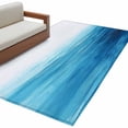 thumbnail image 1 of Blue Gradient Area&nbsp;Rug 4x6ft Ocean Abstract Sea ​​level Waves Modern Art Non-Slip&nbsp;Washable Square&nbsp;Rugs Soft Felt Indoor Floor Mat for Bedroom Kitchen Living Room Bathroom, 1 of 9