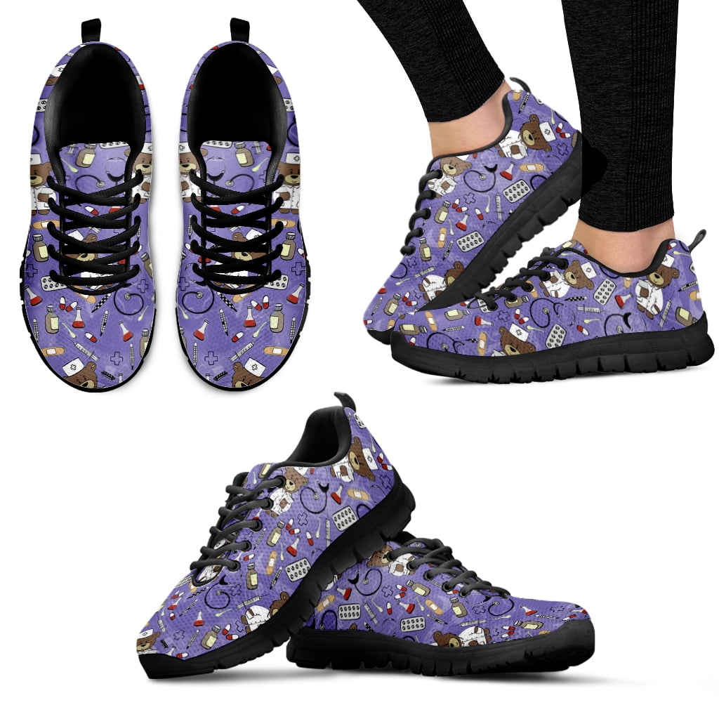 Blue Gradient Cartoon Bear Nurse Medical Shoes Comfortable Summer ...