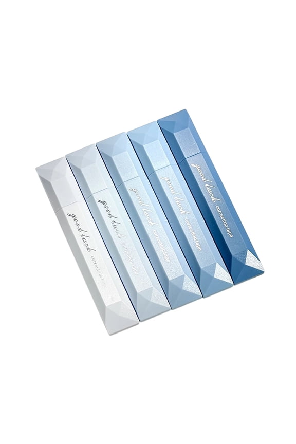 Blue Gradient Correction Tape Blue Gradient Correction Tape 5-Pack - 30 Meters Large Capacity Smooth White-Out Tape for Exams and Office Use, Retractable Design Correction Tape 5-Pack